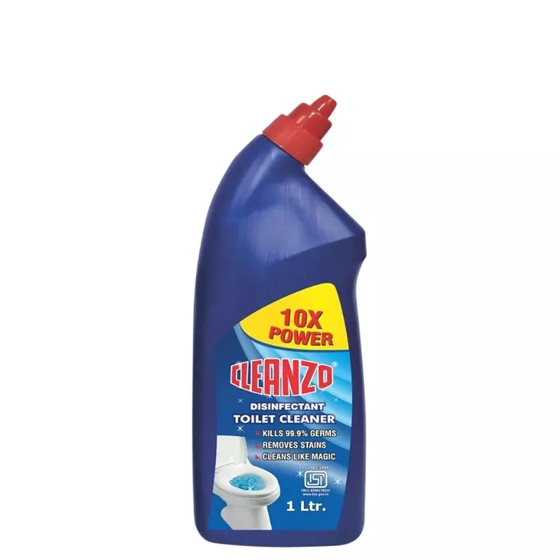 Cleanzo Disinfectant Toilet Cleaner 10X Power Blue Fresh Fragrance Liquid Form 1 L Bottle Packaging Type