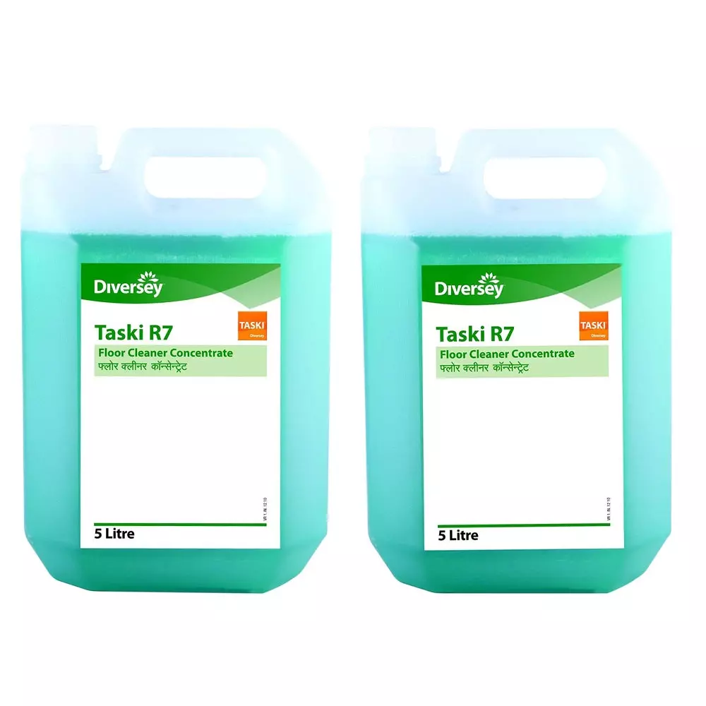 Diversey Taski Floor Cleaner 5 L Liquid Can for Floors, R7 (Pack of 2 Pcs)