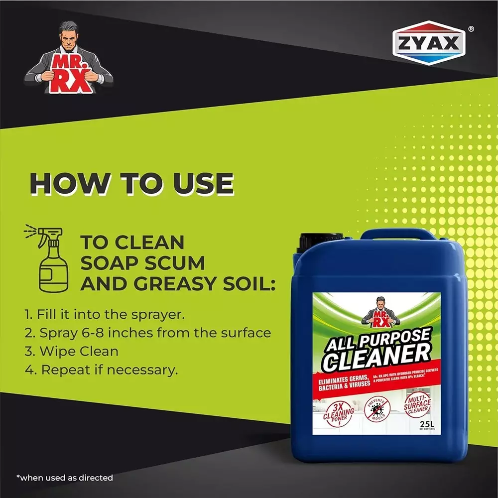 Mr. RX All Purpose Cleaner 25 L Can Liquid Fresh for Kitchen, Bathroom & Rooms