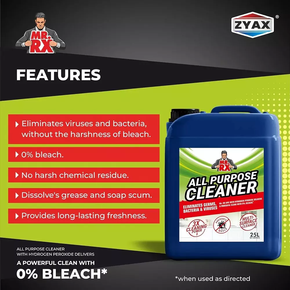 Mr. RX All Purpose Cleaner 25 L Can Liquid Fresh for Kitchen, Bathroom & Rooms