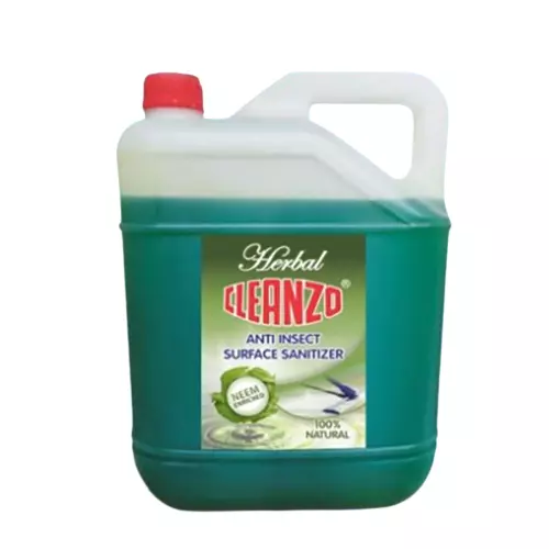 Cleanzo Herbal Floor Cleaner Sanitizer Green Neem Fragrance Liquid Form 5 L Can Packaging Type