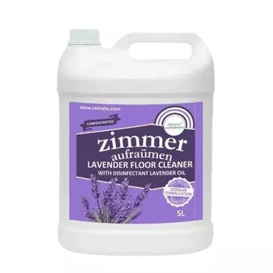 Zimmer Aufraumen Floor Cleaner Concentrate Cum Disinfectant With Lavender Oil Fragrance Liquid 5 L Can, ZA-FL-LDR5L