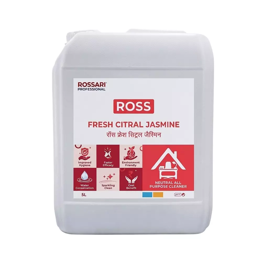 Ross Neutral Multi Purpose Cleaner Liquid Fresh Fragrance 5 L Can, ROSS FRESH CITRAL- JASMINE (B7)