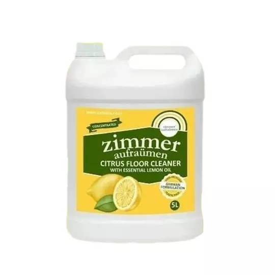Zimmer Aufraumen Floor Cleaner Concentrate with Lemon Oil Liquid Grem-Killing Formula 5 L, ZA-FL-LMN5L