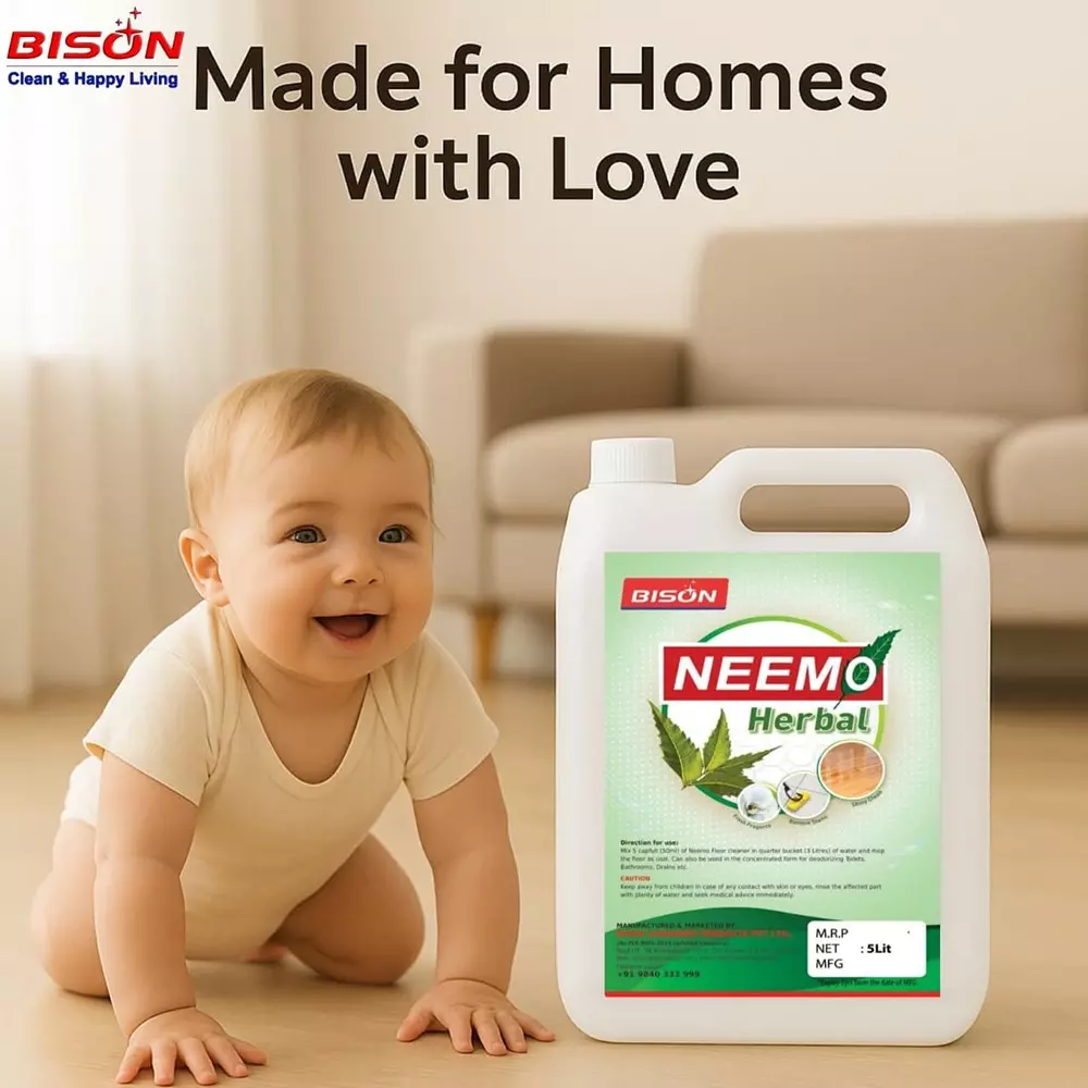 Bison Floor Cleaner Liquid Neemo 5 L Can for Floors Cleaning