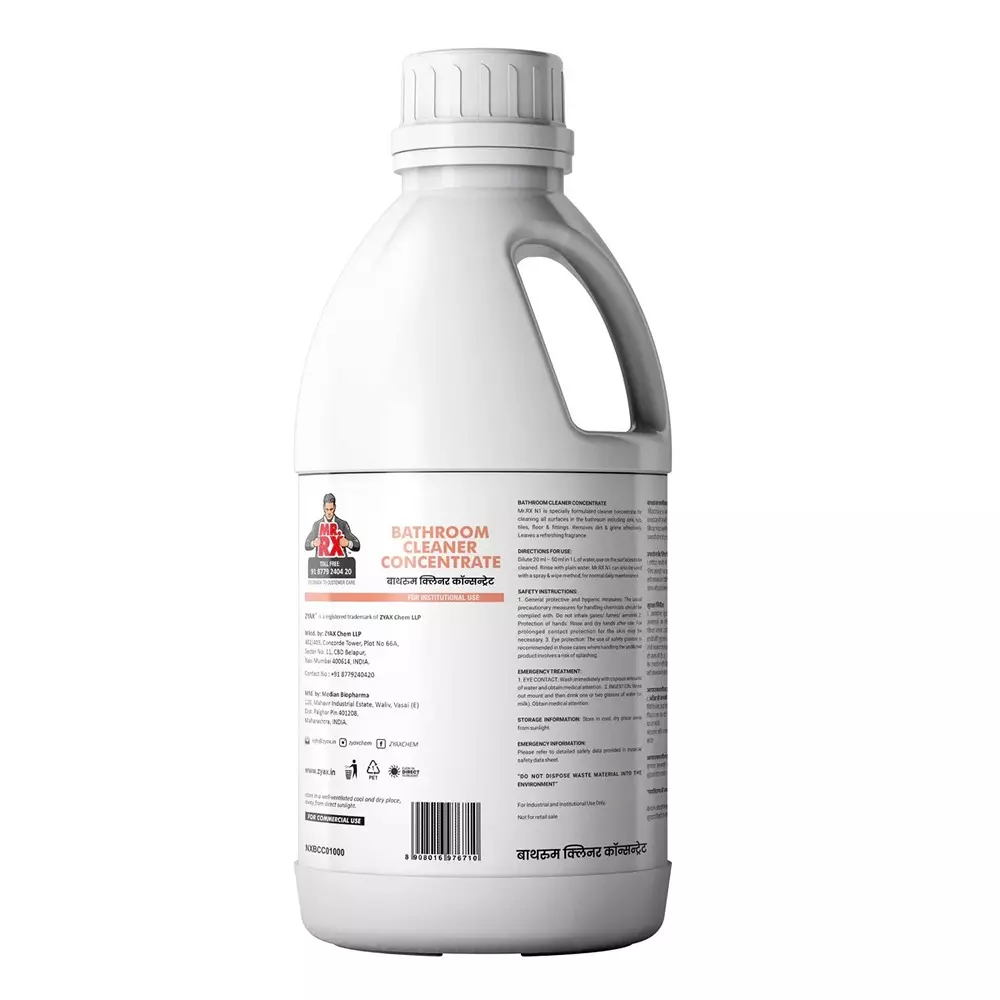 Mr. RX N1 Bathroom Concentrate Cleaner 1 L Bottle Liquid Fresh & Pleasant Aroma for Sink, Tub, Tile & Floor