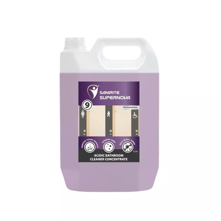 Sanirite Supernova Washroom Cleaner Acidic Odourless Fragrance 5 L Capacity, SP-9