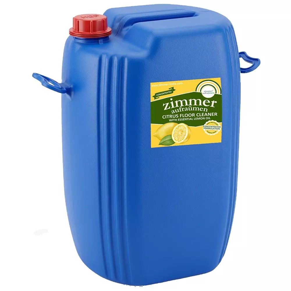 Zimmer Aufraumen Floor Cleaner Concentrate with Lemon Oil Liquid Grem-Killing Formula 35 L Can, ZA-FL-LMN35L
