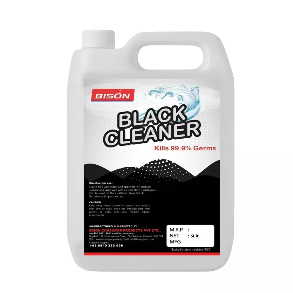 Bison Black Cleaner Liquid 5 L Can for Floors Cleaning