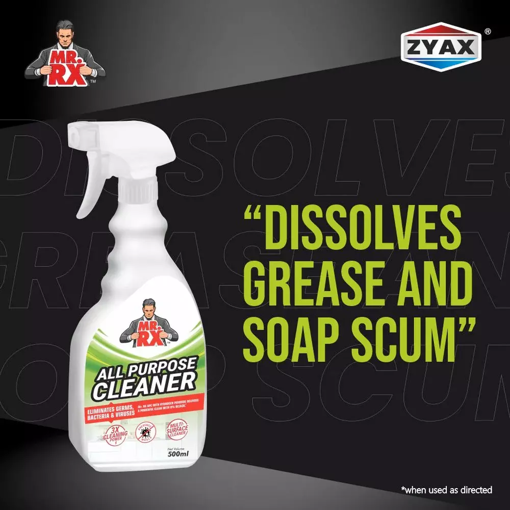 Mr. RX All Purpose Cleaner 500 ml Bottle Liquid Fresh for Kitchen, Bathroom & Rooms
