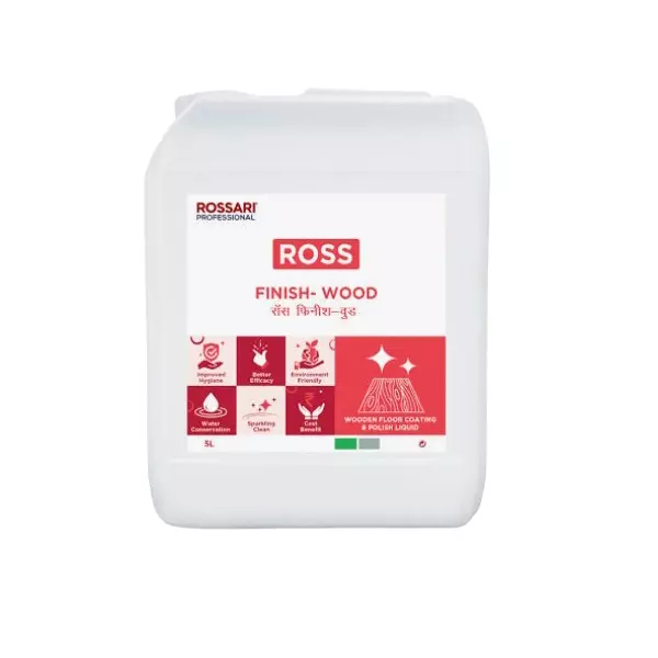 Ross Wooden Floor Coating & Polish Liquid Fresh Fragrance 5 L Can, ROSS FINISH-WOOD