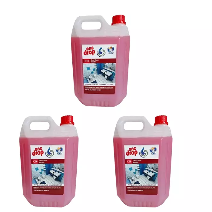 GENERIC Tile Cleaner 5 L Red for Cleaning Stains From Tiles (Pack of 3)