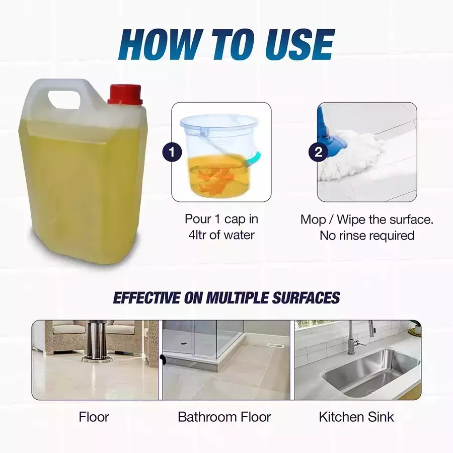 Generic 5 L Floor Cleaner Lemon Fragrance Yellow (Pack Of 3)