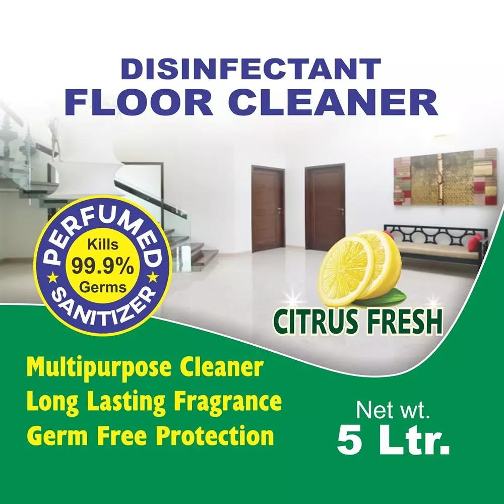 Cleanzo Disinfectant Surface & Floor Cleaner 5 L Citrus Cleaner Fragrance For All Floor Cleaner Mops