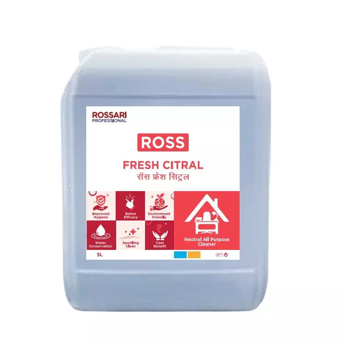 Ross Neutral Multi Purpose Cleaner Liquid Fresh Citral Fragrance 5 L Can, ROSS FRESH CITRAL (B7)