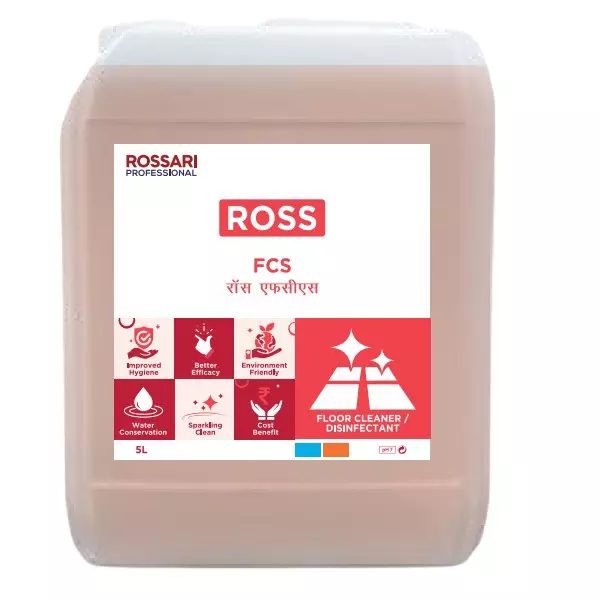 Ross Floor Cleaner/ Disinfectant Liquid Fresh Fragrance 5 L Can, ROSS FCS