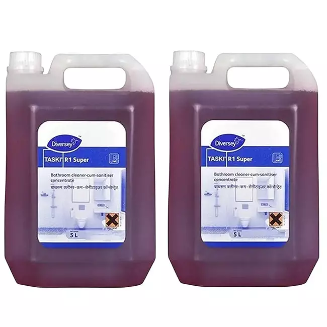 Diversey Taski Bathroom Cleaner 5 L Liquid Can for Bathrooms, R1 (Pack of 2 Pcs)