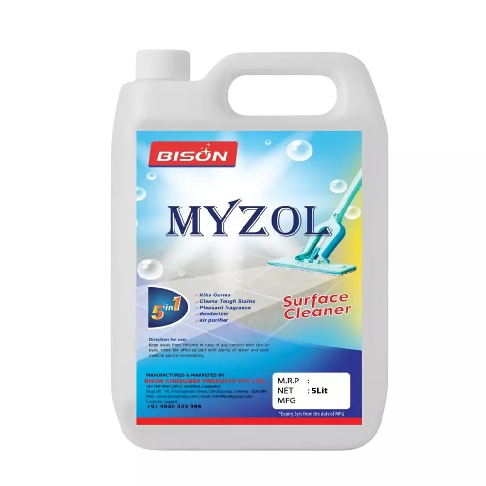 Bison Myzol Floor Cleaner Liquid Classic 5 L Can for Floors Cleaning