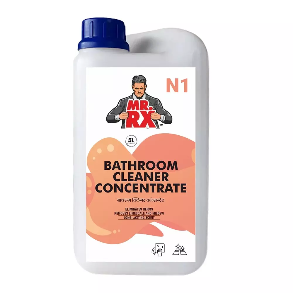 Mr. RX N1 Bathroom Concentrate Cleaner 5 L Can Liquid Fresh & Pleasant Aroma for Sink, Tub, Tile & Floor