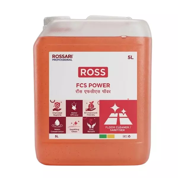 Ross Floor Cleaner/Sanitiser Liquid Fresh Fragrance 5 L Can, ROSS FCS POWER