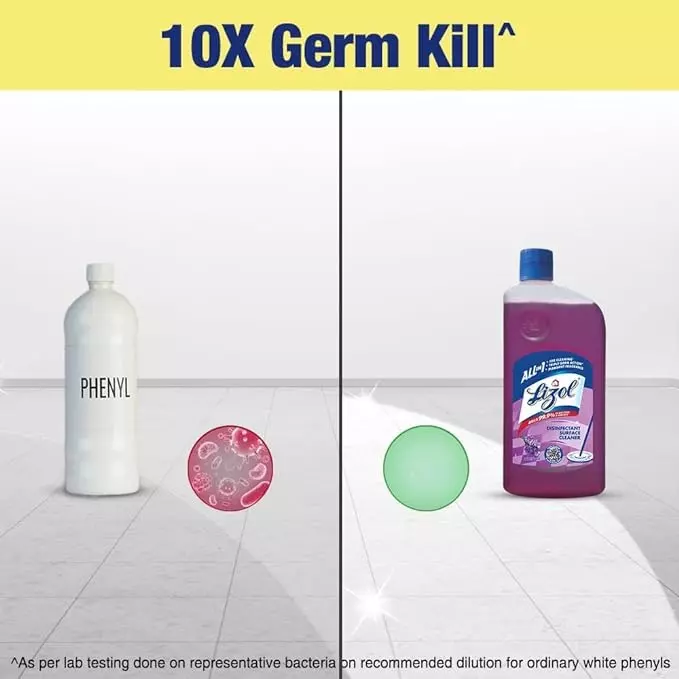 Lizol 500 ml Lavender Fragrance Disinfectant Surface & Floor Cleaner Liquid