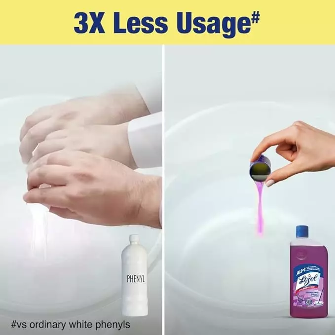 Lizol 500 ml Lavender Fragrance Disinfectant Surface & Floor Cleaner Liquid