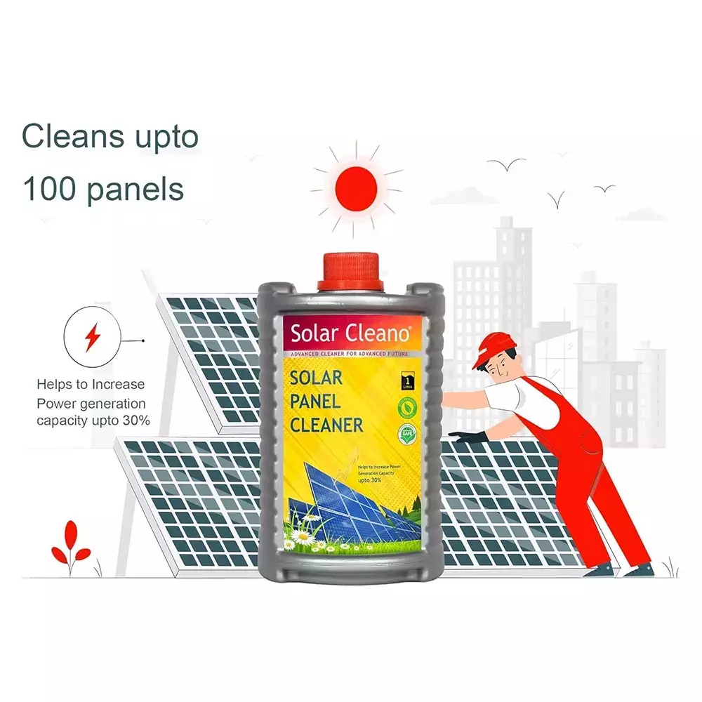 Solar Cleano 1 L Solar Panel Cleaner Delusion Ratio 1:50 Cleans upto 100 Panels (Pack of 12)