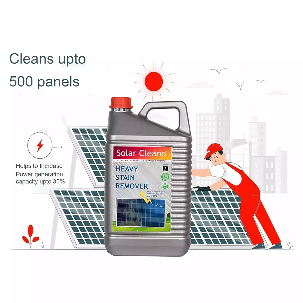 Solar Cleano 5 L Stain Remover Delusion Ratio 1:50 Cleans Upto 500 Panels (Pack of 4)