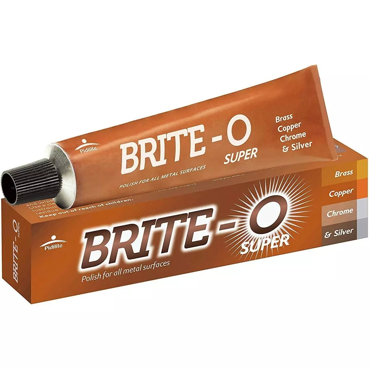 Brite-O Super Rust & Stain Remover Polish 25 g Tube for Brass, Copper, Chrome & Silver (Pack of 6)