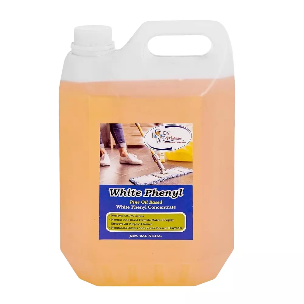 Dr. Marwin Concentrate Phenyl White 5 L Pine for Home, School & Hospitals