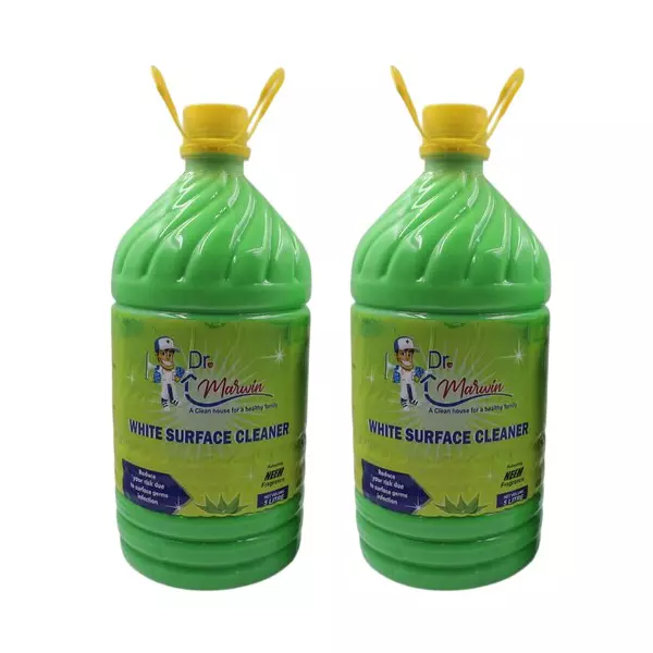 Dr. Marwin Phenyl Combo Green (5 L Can + 5 L Bottle) Neem for Home, School & Hospitals