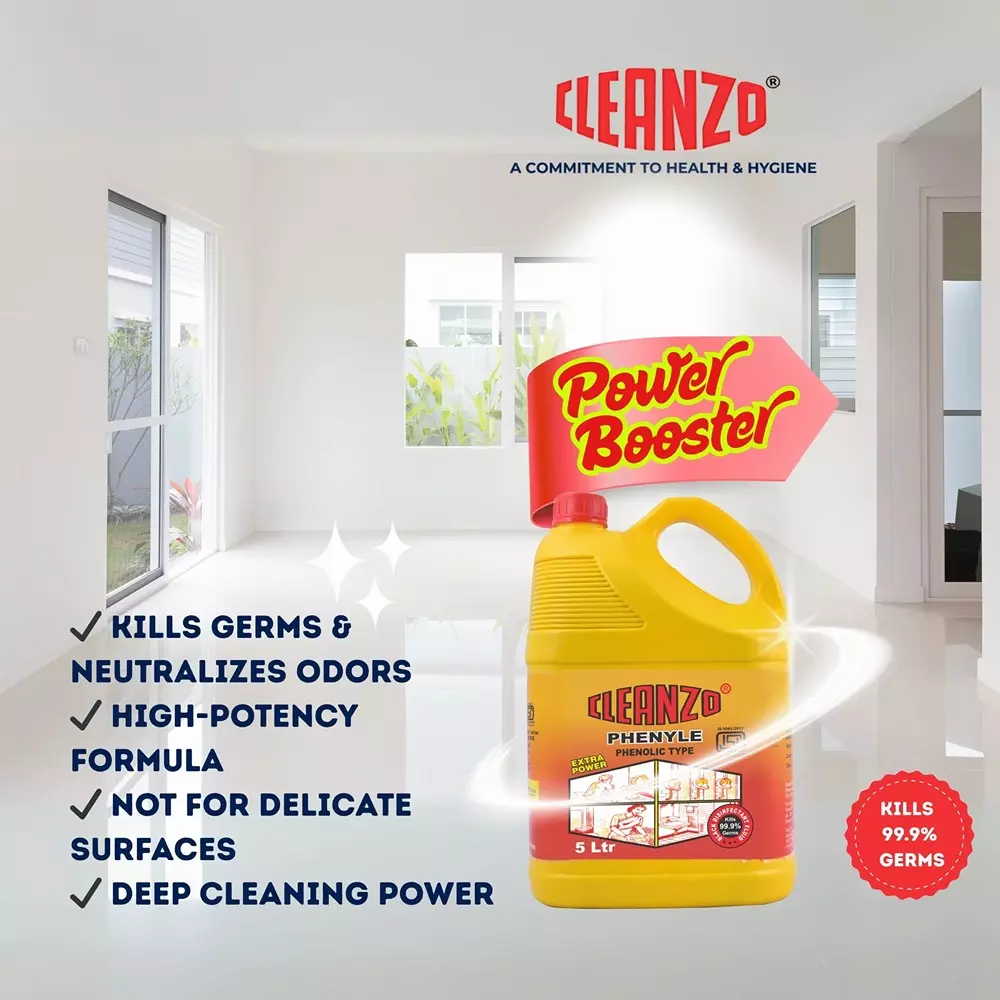 Cleanzo Phenyle 5 L Black For Remove Germs, Dirt & Bacteria 99.99%