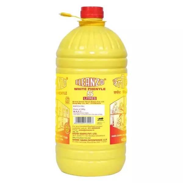 Cleanzo Phenyle 5 L White For Remove Germs, Dirt & Bacteria 99.99%
