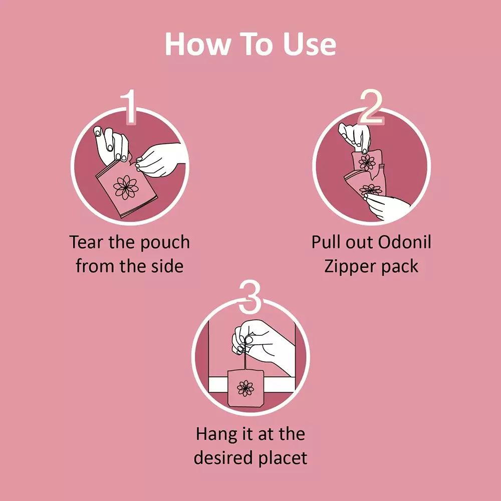 Odonil Air Freshener Zipper 10 g  jaismine (Pack of 6)