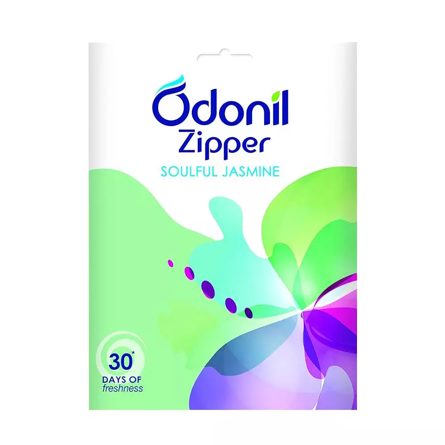 Odonil Air Freshener Zipper 10 g  jaismine (Pack of 6)