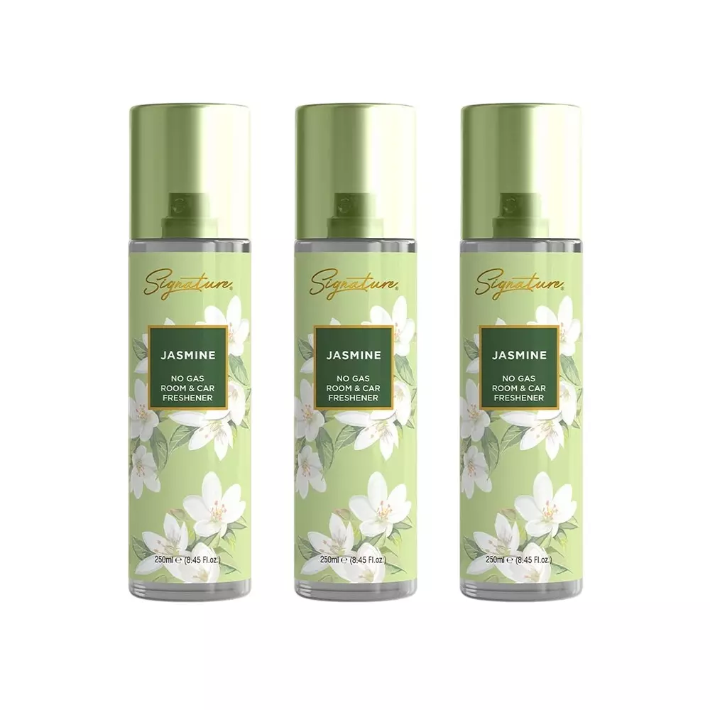 Signature Air Freshener Spray Jasmine 250 ml Bottle liquid Form for Rooms, Cars & Bathrooms, FG000715