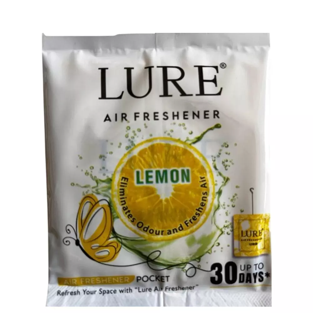 Lure 10 g Air Freshener Diffuser Type Lemon Fragrance in Gel Form Suitable for Cars