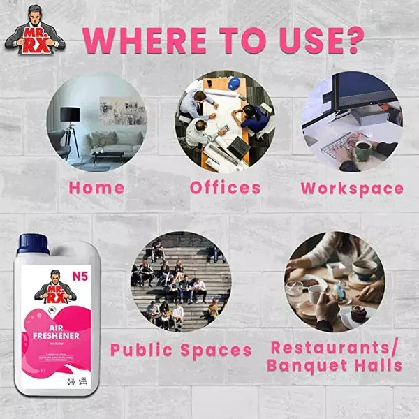 Mr. RX N5 Air Freshener 5 L Can Liquid Aroma for Home, Office & Hotels