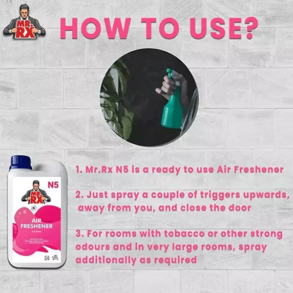 Mr. RX N5 Air Freshener 5 L Can Liquid Aroma for Home, Office & Hotels