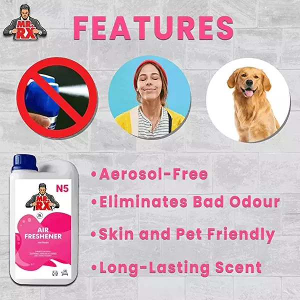 Mr. RX N5 Air Freshener 5 L Can Liquid Aroma for Home, Office & Hotels