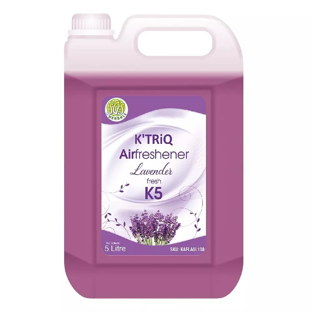 K TRiQ Air Freshener 5 L Can Liquid Lavender for Industrial & Commercial Use, (Pack of 2 Pcs)