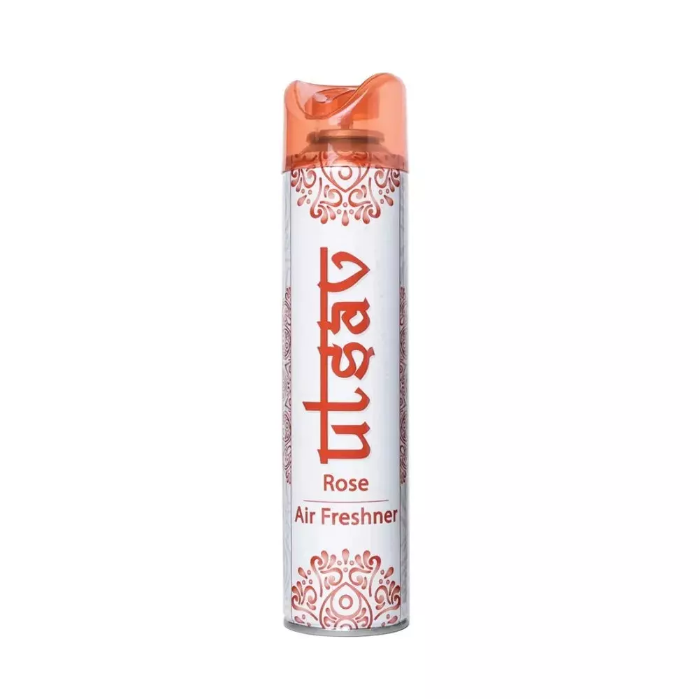 Utsav Air Freshner Rose Fragrance 300 ml Can Aerosol Form for Home & Office