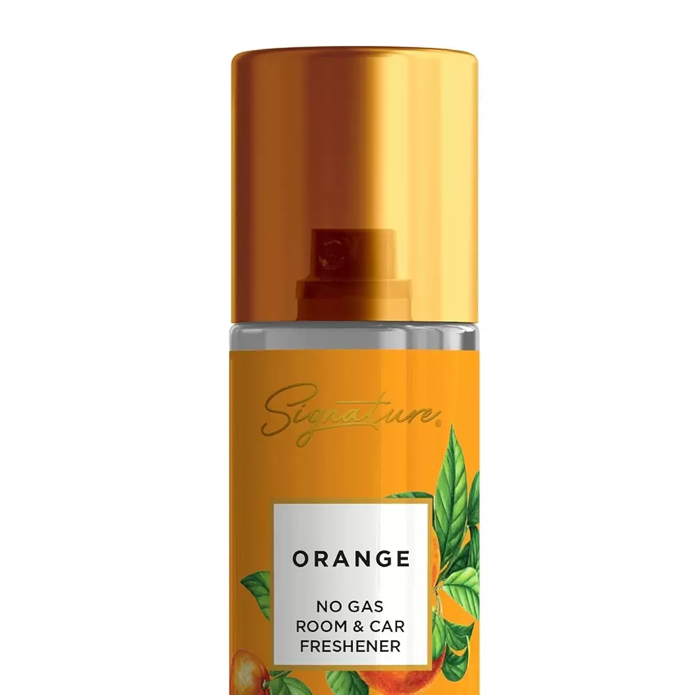 Signature Air Freshener Spray Orange 250 ml Bottle liquid Form for Rooms, Cars & Bathrooms, FG000719 (Pack of 3 Pcs)