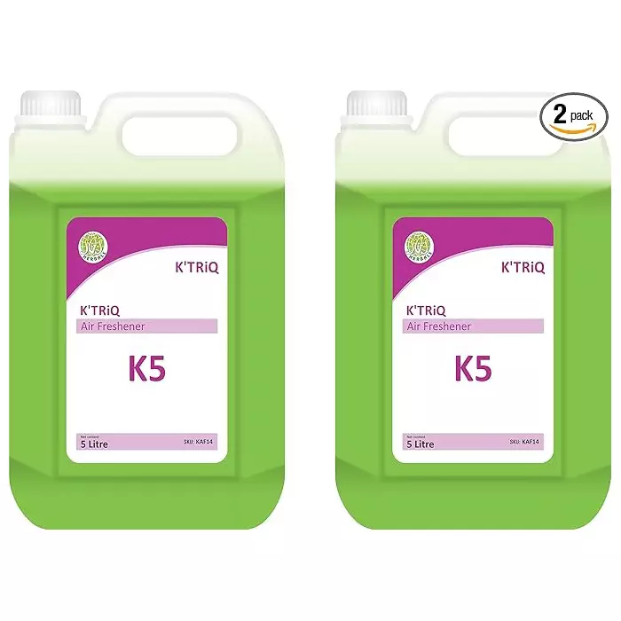 K TRiQ Air Freshener 5 L Can Liquid Green Apple for Industrial & Commercial Use, (Pack of 2 Pcs)