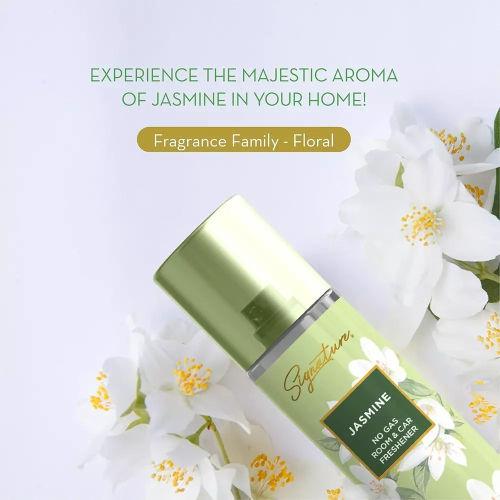 Signature Air Freshener Spray Jasmine 250 ml Bottle liquid Form for Rooms, Cars & Bathrooms, FG000715 (Pack of 6 Pcs)