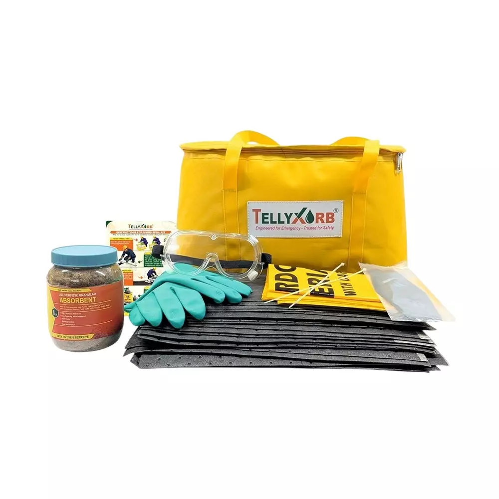Telly Xorb Universal Spill Kit 10 L Absorbent Capacity for Factories, Warehouses & Workshops, TX-SK-UNI-10L