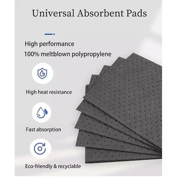 MULTIPLUS 40 x 50 cm Black Maintenance Absorbent Pads/Mat, MULTPLUS160 (Pack of 50)
