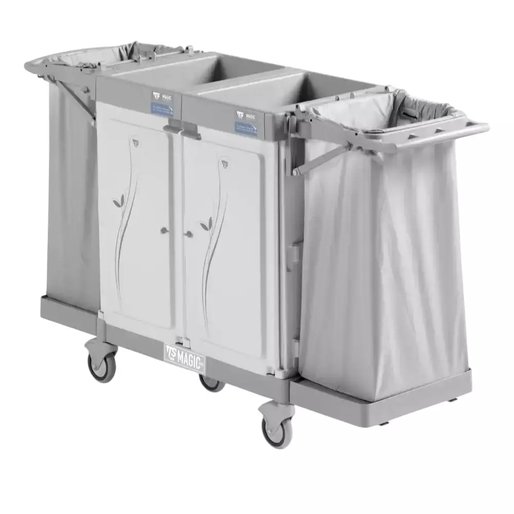 Roots 850S Magic Hotel Gray Aluminium Rectangular without Bags Trolley, TTMH850S0T0VV0