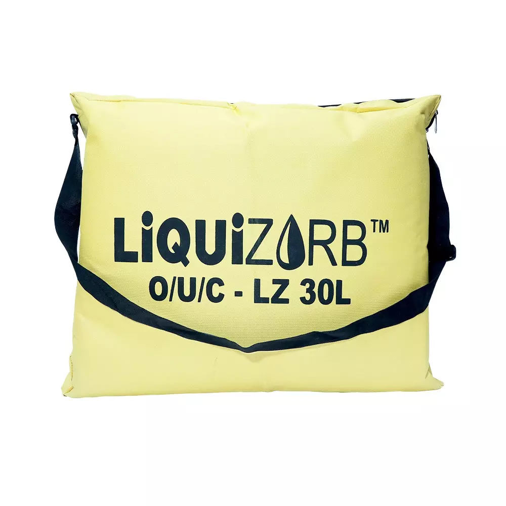 Liquizorb Oil Spill Kit Bag 30 L Capacity Matty Cloth Green & Black for Indoor & Outdoor Use