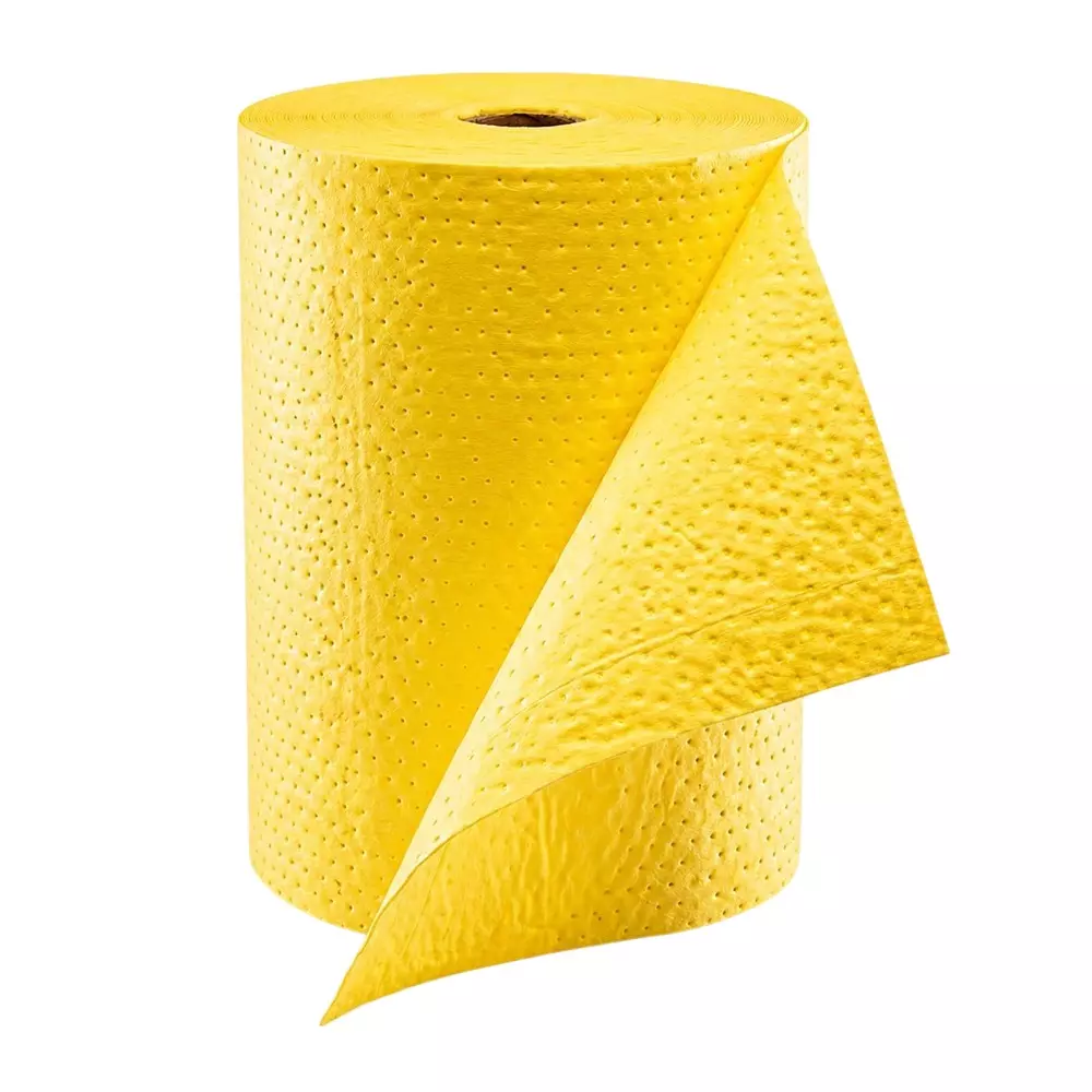 Enviroguard 15 Inch x 130 Feet Chemical Absorbent Roll Yellow Suitable for Acids, Alkalis, Solvents & Hazardous Liquids